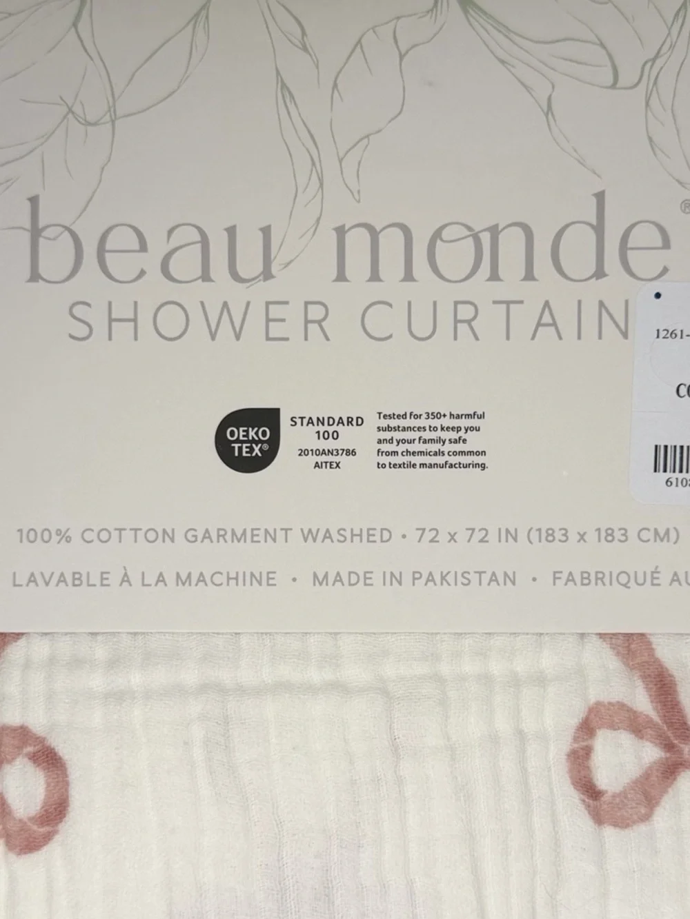 Beau Monde pink bow coquette cottage core farmhouse Shabby chic Shower Curtain